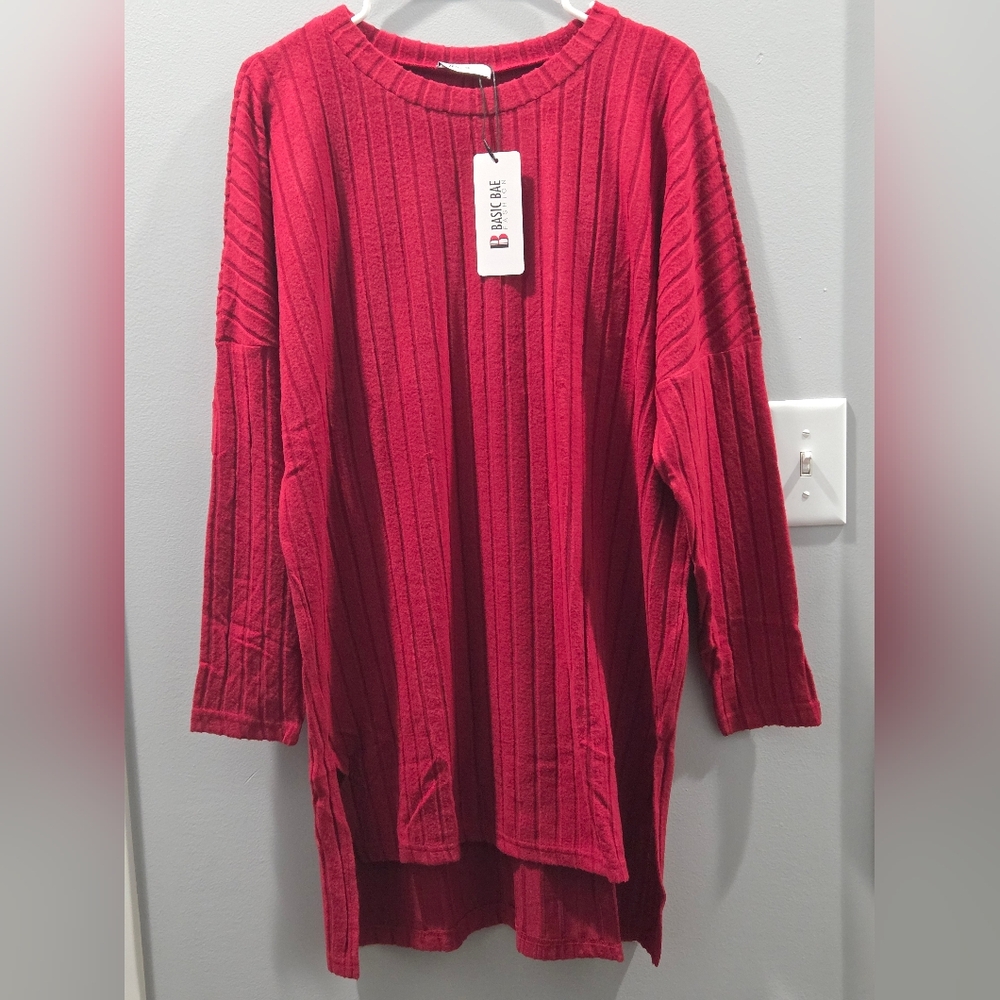 NWT Basic Bae Ribbed Sweater. Large